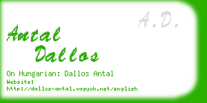 antal dallos business card